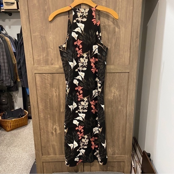 Linen Lux Small Midi Dress Hawaiian floral print - Picture 2 of 8